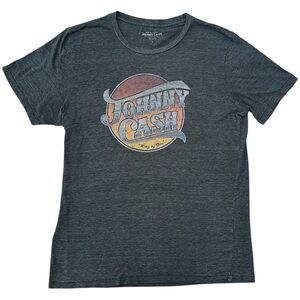 Johnny Cash Ring of Fire Lightweight Graphic T-Shirt - Charcoal